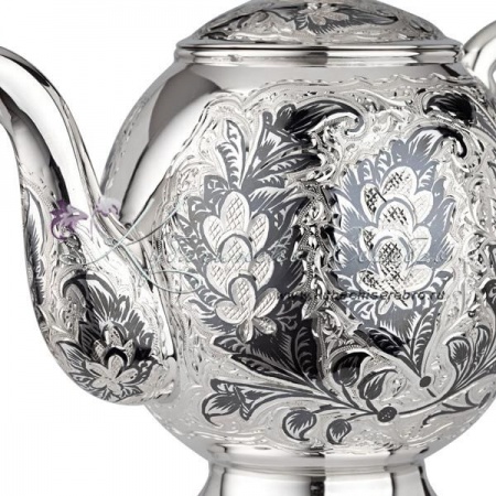 Чайник из серебра 925 пробы на 700 мл , арт №6691 Чайник из серебра 925 пробы на 700 мл