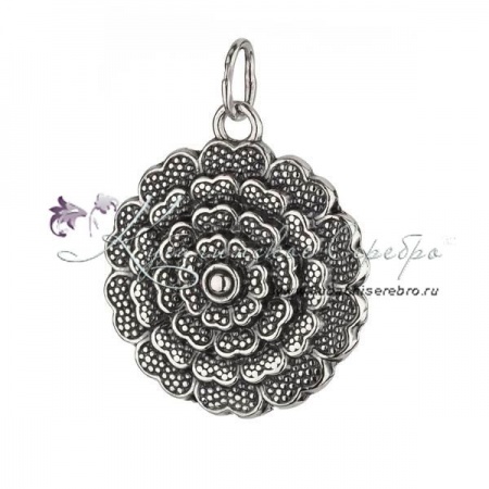 Кулон серебряный Роза (Новинка)