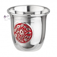 Стопка 999 пробы с красной эмалью на 45 мл  1875 