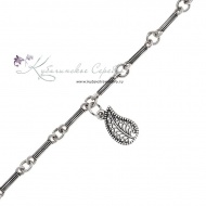 Браслет серебряный "Лепесток 2"  3310/1