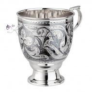 Кружка 925 пробы с чернением на 340 мл  6029/1