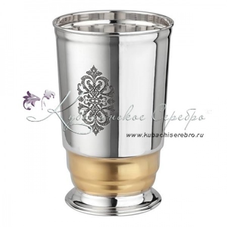 Стакан с позолотой  925 пробы на 470 мл 