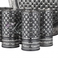 Серебряный подарочный набор с оксидированием, арт №7102