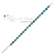 Браслет-бусы с бирюзой  8363