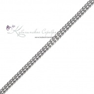 Цепь серебряная "Кобра", ширина 7 мм 9962 