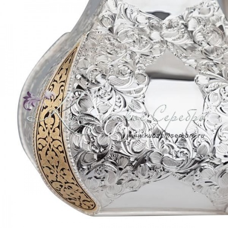 Кувшин серебряный с выпиленными вставками на 1950 мл, арт №2159 Кувшин серебряный с выпиленными вставками на 1950 мл
