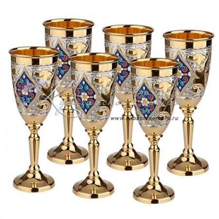 Набор рюмок с горячей эмалью на 60 мл, арт №1240/1 Набор рюмок с горячей эмалью на 60 мл