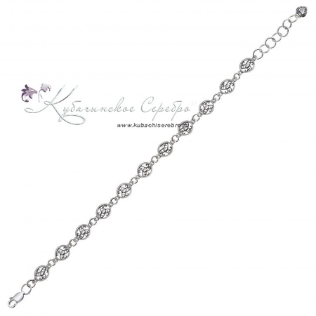 Мини серебряный браслет с филигранью, арт №8406  Мини серебряный браслет с филигранью