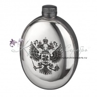 Фляга "Россия" & "Кремль" с оксидированием на 180 мл  4745  