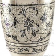 Ваза для цветов серебряная (высота 36 см)