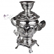 Самовар из серебра на с чернением 1100 мл  2362