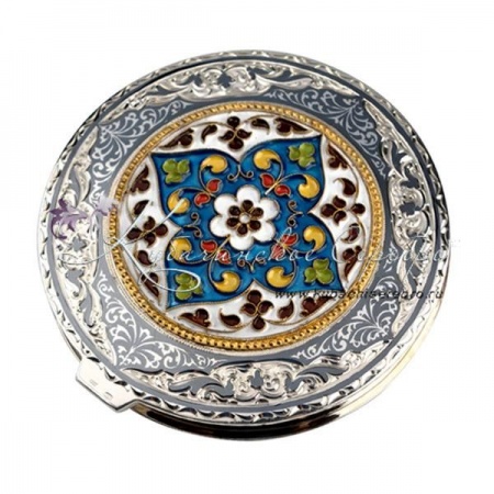 Зеркальце с горячей эмалью, арт №2424 Зеркальце с горячей эмалью