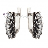 Серьги из серебра дорожкой 6817