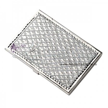 Визитница серебряная Ромб 