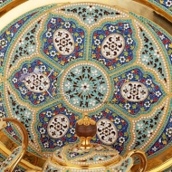 Сервиз чайный с позолотой и круговой горячей эмалью , арт №8224