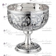 Конфетница с чернением на ножке (Новинка) 8536/2
