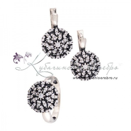 Комплект с цирконами, коллекция VАмпир (Новинка) 