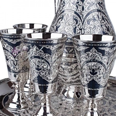 Набор из серебра для сока Люкс