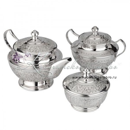 Сервиз чайный без чернения на 6 персон , арт №7171 Сервиз чайный без чернения на 6 персон