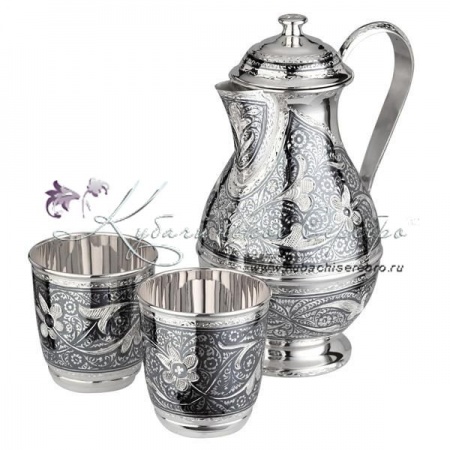 Набор для сока и воды с чернением , арт №6476 Набор для сока и воды с чернением