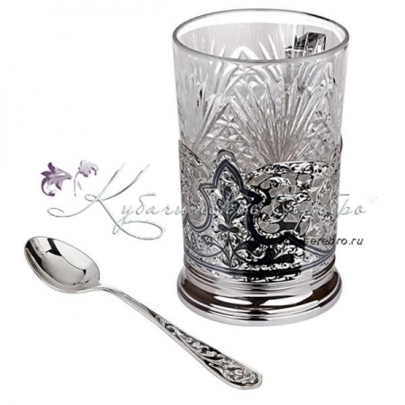 Подстаканник + ложка, арт №8020 Подстаканник + ложка