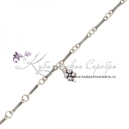 Браслет серебрянный Цветочек 