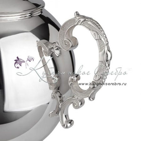 Чайник гладкий с литой ручкой 925 пробы на 600 мл 