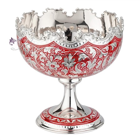 Конфетница с красной холодной эмалью (Новинка)