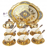 Сервиз чайный с горячей эмалью 7165