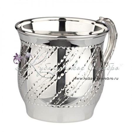 Кружка детская из серебра 925 пробы на 150 мл 
