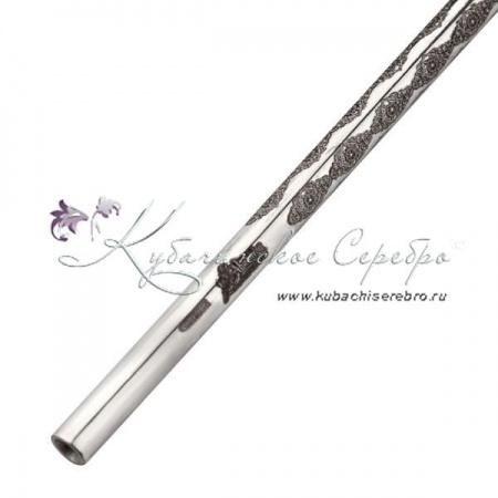 Трубочка с гравировкой 925 пробы , арт №6714/1 Трубочка с гравировкой 925 пробы