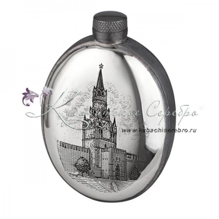Фляга Россия & Кремль с оксидированием на 180 мл 