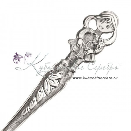 Серебряная детская ложка Девочка