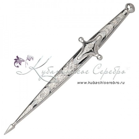 Кинжал серебряный Финка, 32,5 см 