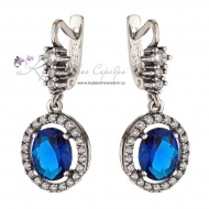 Серьги серебряные с камнями 6812