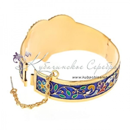 Браслет с горячей цветной эмалью Сердце 