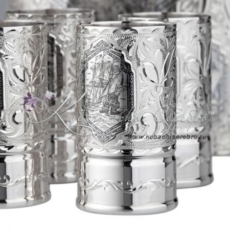 Набор фляга + 6 стопок Охотник 