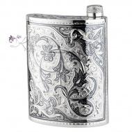Фляга серебряная на 300 мл (Новинка) 6542 