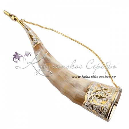 Рог быка с позолотой , арт №1394 Рог быка с позолотой