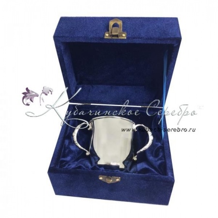 Поильник гладкий из серебра 925 пробы на 150 мл