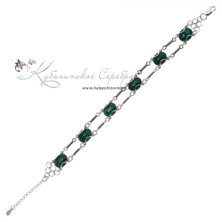 Браслет с малахитом