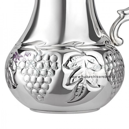 Кувшин из серебра Виноградная лоза на 1070 мл 