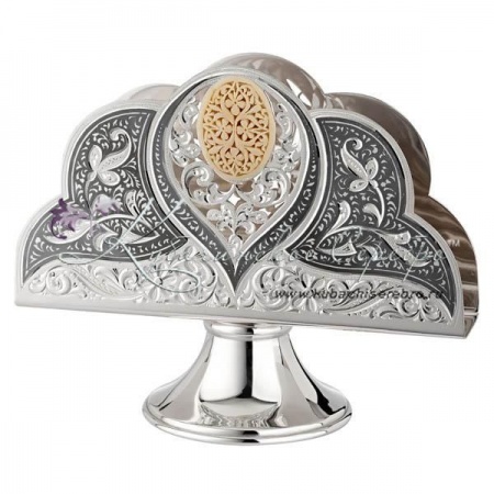 Салфетница с чернением и вставкой 