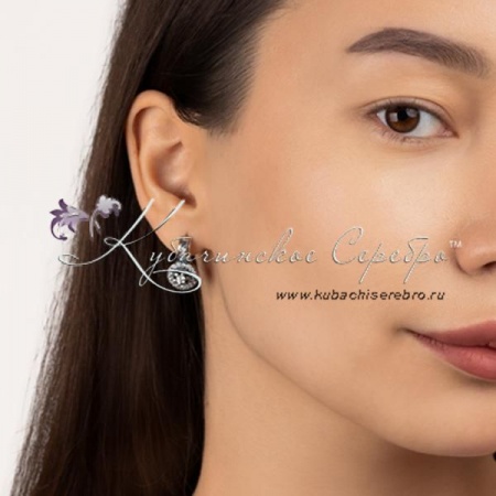 Серьги серебряные, коллекция VАмпир  (Новинка)