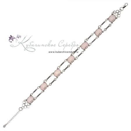 Браслет с с розовым кварцем