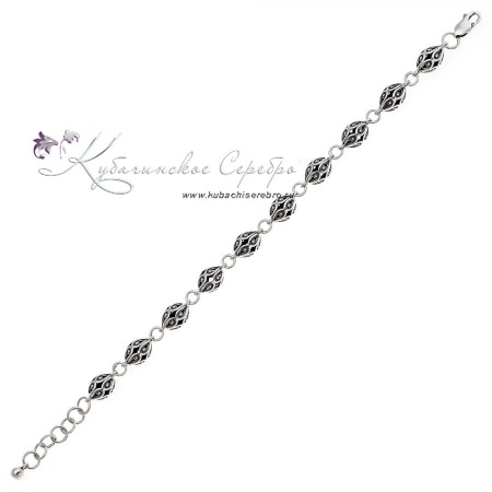 Браслет-бусы с оксидированием