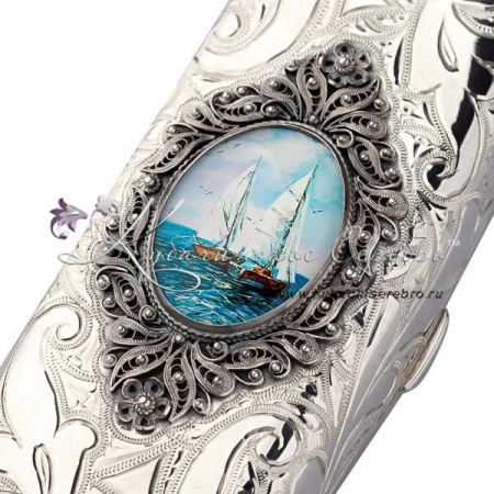 Футляр под очки с филигранью Корабль 