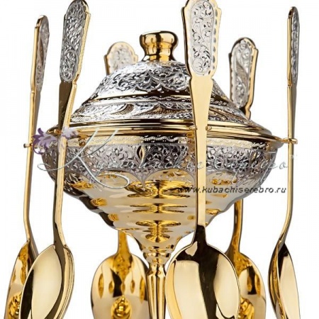 Икорница с позолотой 