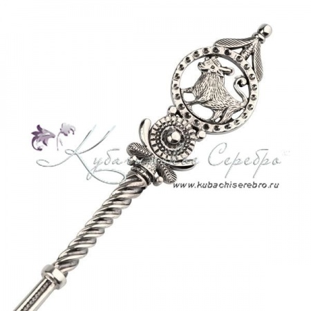 Серебряная чайная ложка Телец