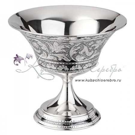 Конфетница серебряная с чернением 